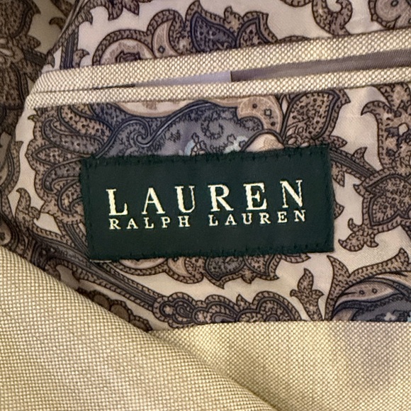 Lauren Ralph Lauren Men’s Tan Two Button Blazer Sport Coat Size 44R - Picture 2 of 8